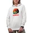 thumbnail image 1 of Retro Climbing Is About Fixing Problems, Rock Climber Quote, White Hooded Sweatshirt or Hoodie, XL, 1 of 5