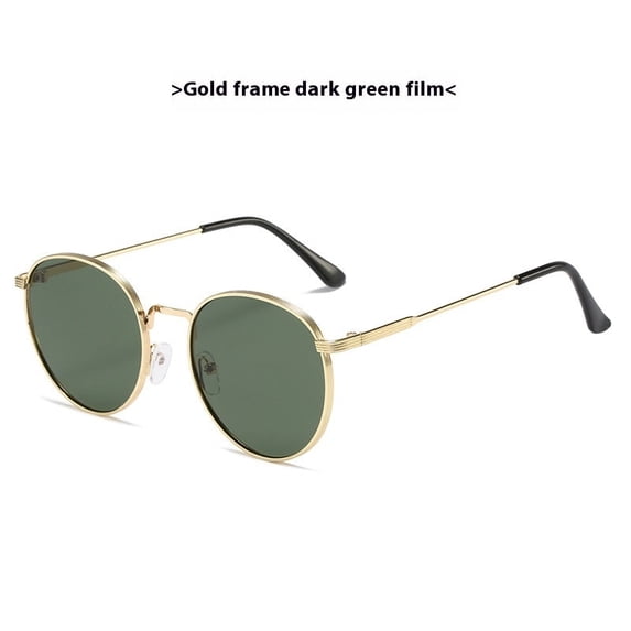 Retro Clip-On Sunglasses for Men and Women - Ellipse Design, Natural Pastoral Style - Ideal for Travel, Outdoor Sports, Driving