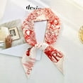 thumbnail image 1 of Retro Cloth Women Long Ribbon France Bow Silk Scarf Satin Head Rope Printing Hair Scarf Korean Style Headband Silk Scarf Headband Female Headwear R, 1 of 8