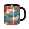 thumbnail image 1 of Retro Cloud Coffee Mug Fun Custom Ceramic Mugs 11oz Black, 1 of 5