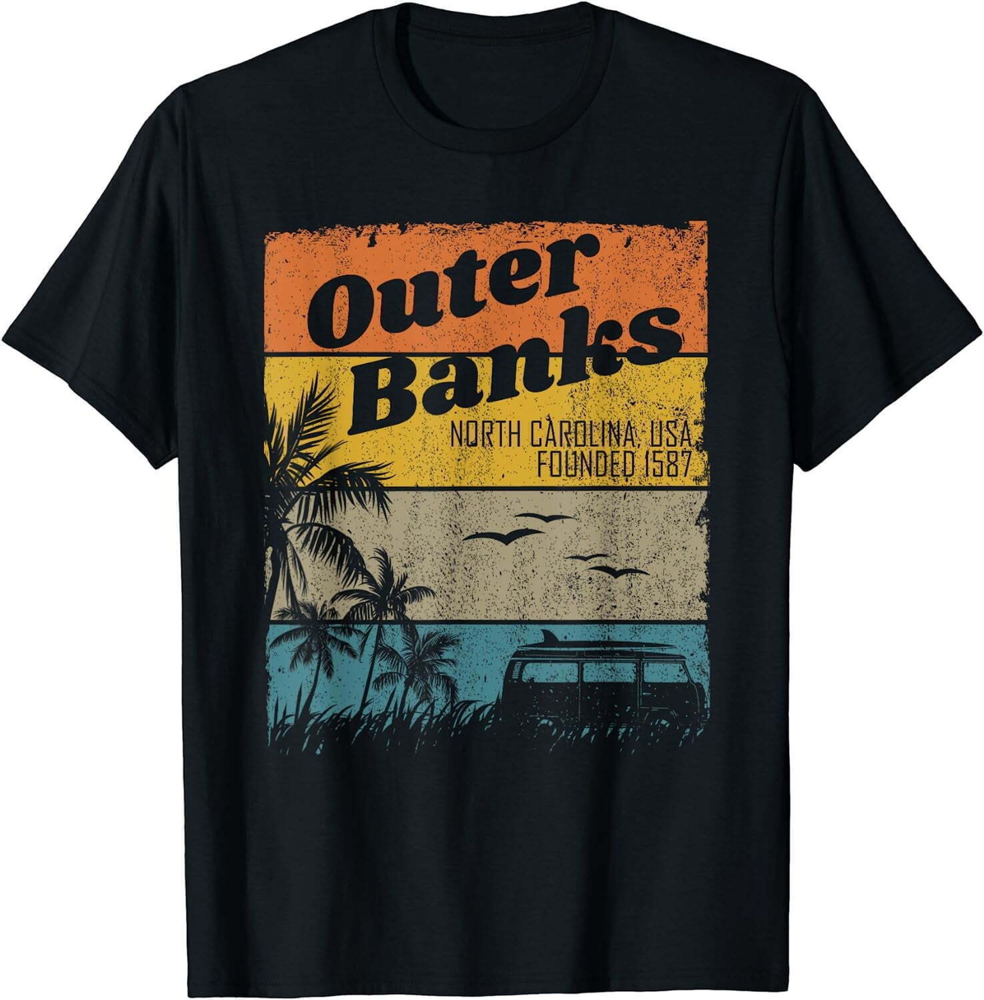 Retro Coastal Vibes Classic Outer Banks Surf Tee Embrace the Pogue