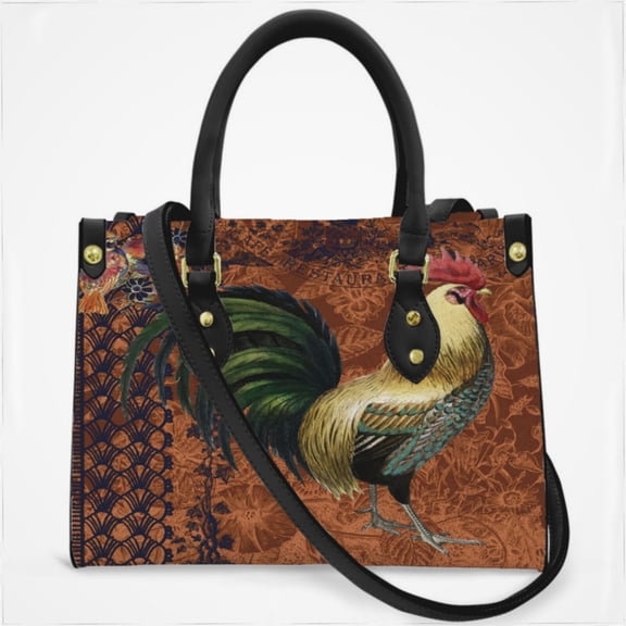 Retro Cock Cross Body Bags For Women Small Leather Female Handbags Fashion Top-Handle Totes