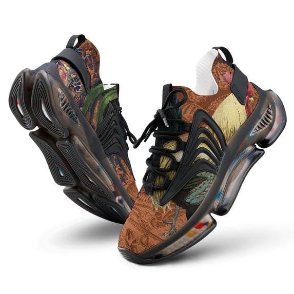 Retro Cock Walking Shoes for Men Woman Lightweight Tennis Fashion Elastic Sports Shoes Cushion Basketball Shoes