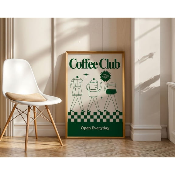 Retro Coffee Cafe Vintage Kitchen Wall Art Decor Unframed Paper Print