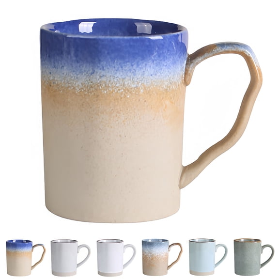 Retro Coffee Cup,Ceramic Mug Porcelain Cup 350ml 12oz-A