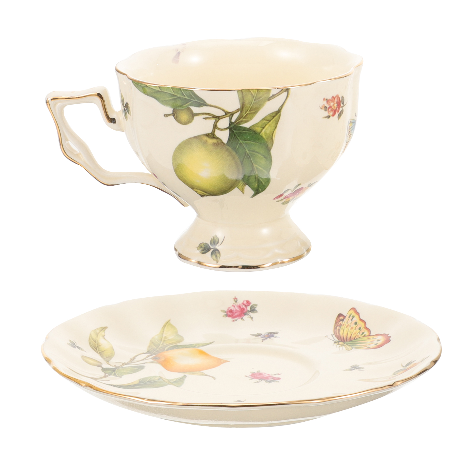 Retro Coffee Cup Set Espresso Cups Small Mug Water with Handle Turkish Bone China Milk Saucer Ceramic Mugs