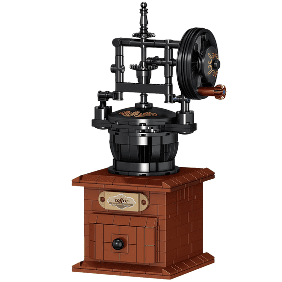 Retro Coffee Grinder Building Set, 467 Pieces, Vintage Kitchen Decor for Adults
