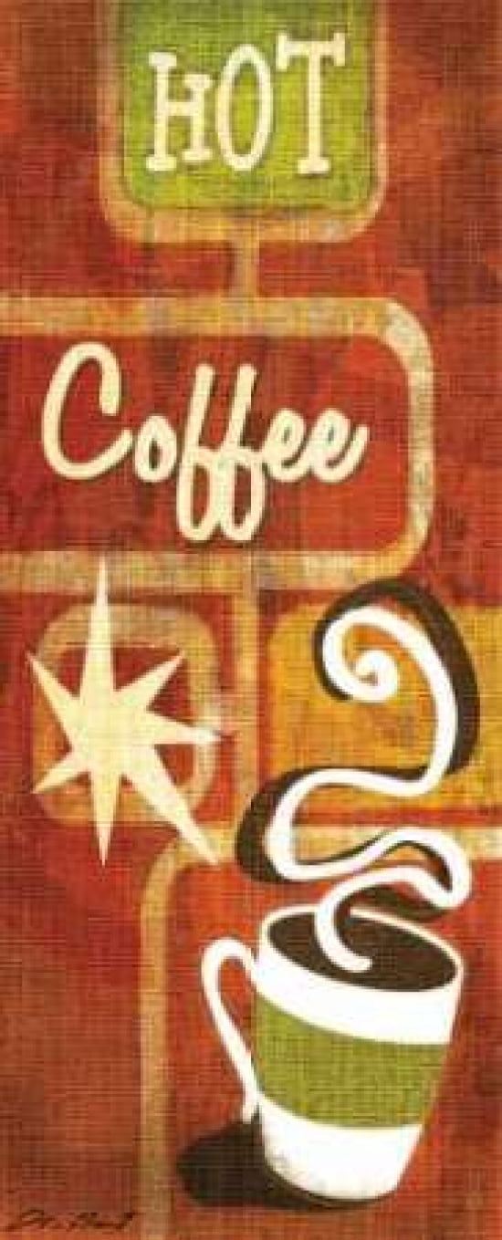 Retro Coffee III Canvas Art - Stacy Gamel (10 x 20)