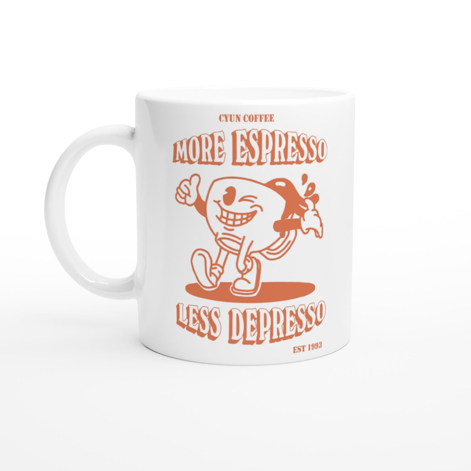 Retro Coffee Mug, More Espresso Mug, Coffee Art Mug, Coffee Lover Gift Idea, Funny Retro Quote, Office Gift Mug, Aesthetic Ceramic Cup