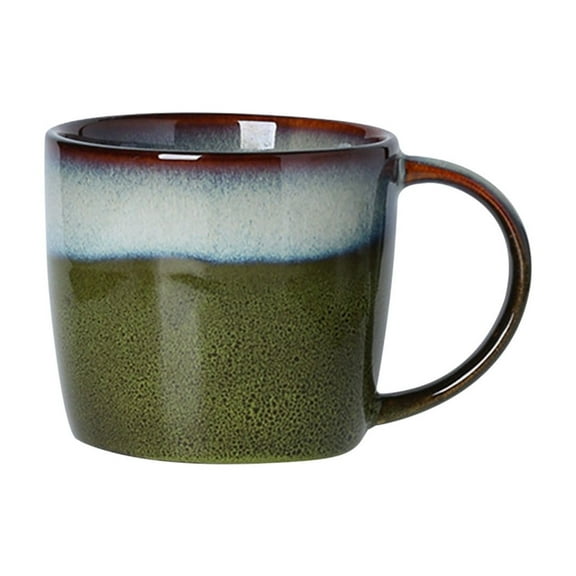 Retro Coffee Mugs Handmade Ceramic Coffee Cup with Gradient Color for Latte/Tea/Beer/Hot Cocoa, Dishwasher and Microwave Safe