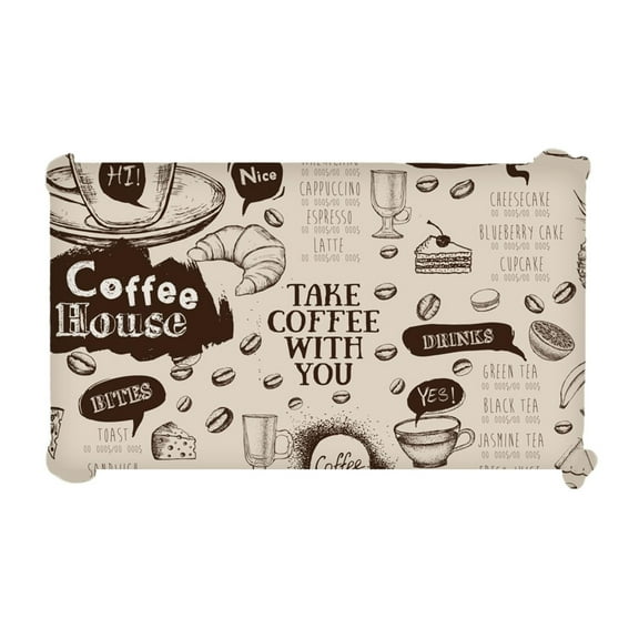 Retro Coffee Pattern Tablecloth Waterproof Dining Table Wedding Party Rectangular Tablecloth Home Textile Kitchen Decoration for Dining Room Kitchen Cafe Table Decor — LAILLSH