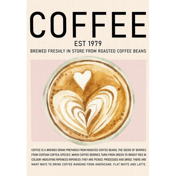 Retro Coffee Poster Coffee Bar Wall Decor poster  Kitchen Decoration Trendy Kitchen Wall Art, Gift for Coffees Loves