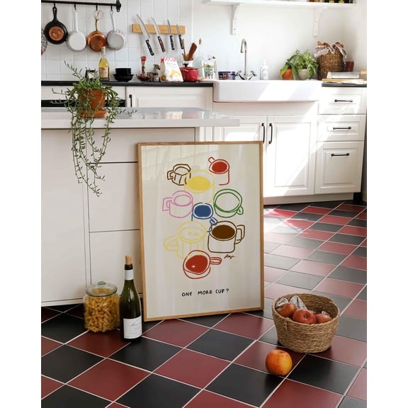 Retro Coffee Print, Unframed Paper Poster 8x10in