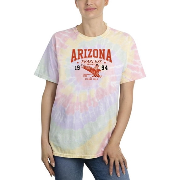 Retro College Arizona Eagle Tie Dye Spiral Women - Women , Medium