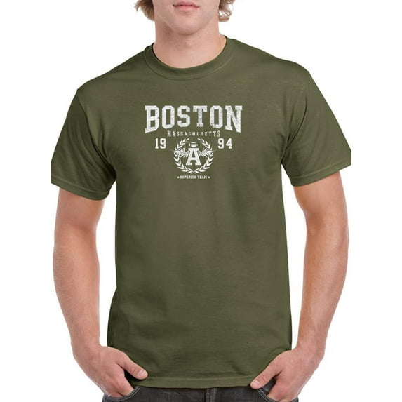 Retro College Boston Garland T-Shirt Men -Image by Shutterstock, Male 4X-Large