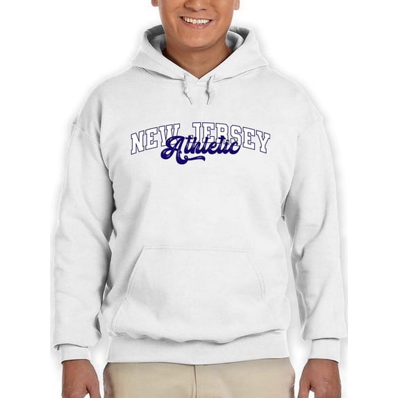 Retro College New Jersey Hoodie Men -Image by Shutterstock, Male XX-Large