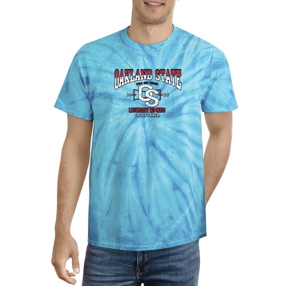 Retro College Oakland State Tie Dye Cyclone Men -Image by Shutterstock, Male XX-Large