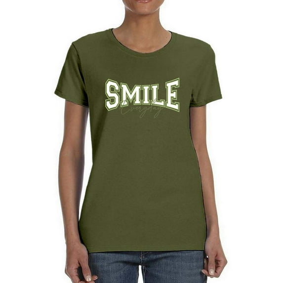 Retro College Smile Everyday T-Shirt Women -Image by Shutterstock, Female Medium