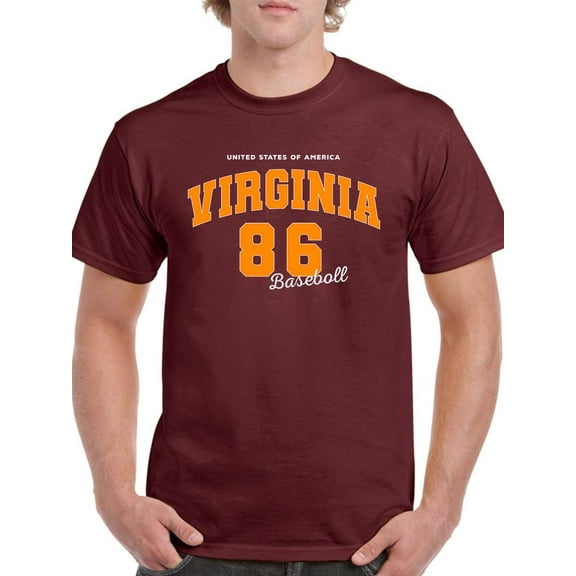 Retro College Virginia T-Shirt Men -Image by Shutterstock, Male x-Large