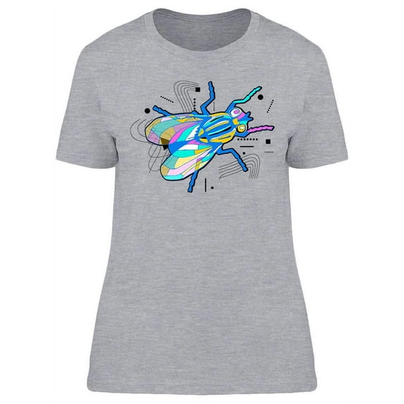 Retro Color Fly Graphic T-Shirt Women -Image by Shutterstock, Female x-Large