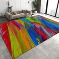 thumbnail image 1 of Retro Color Paint Thin Area Rugs Abstract Non-Shedding Non Slip Backing Decoration Carpets, for Living Room, Bedroom, Hallway, Dining Room Floor 3x4ft, 1 of 6
