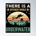 thumbnail image 1 of Retro Color Scuba Diving Life Underwater. Poster Wall Art, Modern Wall Decor, 24x36 UNFRAMED, 1 of 3