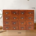 thumbnail image 1 of Retro Color Wood Vintage Apothecary Medicine Cabinet 16 Drawers Label Holder Card Catalog, 1 of 10