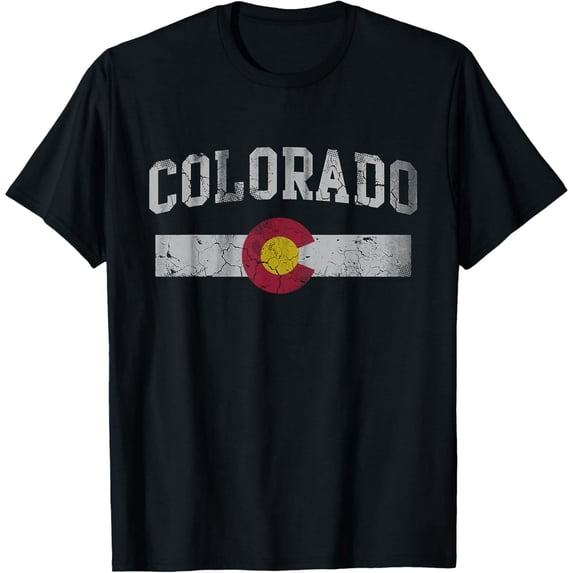 Retro Colorado Flag State Pride Unisex Graphic Cotton Tee