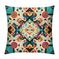 thumbnail image 1 of Retro Colorful Boho Colorful Throw Pillow Covers Velvet 18x18 Decorative Pillows for Bed Couch Sofa Living Room, 1 of 5
