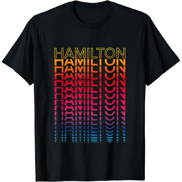 Retro Colorful City Nostalgic Hamilton T-Shirt - Main Image