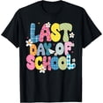 thumbnail image 1 of Retro Colorful Last Day of School T-Shirt - Vibrant Patterned Floral Teacher Student Summer Break Tee - School's Out Celebration Apparel, 1 of 6