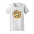 thumbnail image 1 of Retro Colorful Round Flower T-Shirt Women -Image by Shutterstock, Female XX-Large, 1 of 2
