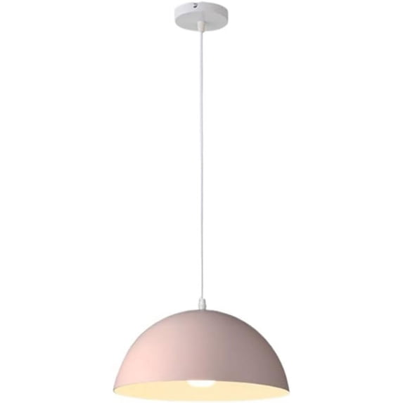 Retro Colorful Semicircle Metal Pendant Lighting for Dining Room, Minimalism Industrial Style Pendant Light Fixture, Modern Simple Pendant Lamp for Kitchen Island Garage Over Table
