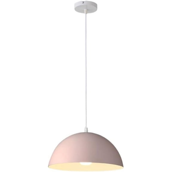 Retro Colorful Semicircle Metal Pendant Lighting for Dining Room, Minimalism Industrial Style Pendant Light Fixture, Modern Simple Pendant Lamp for Kitchen Island Garage Over Table