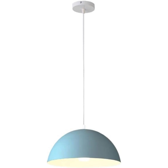 Retro Colorful Semicircle Metal Pendant Lighting for Dining Room, Minimalism Industrial Style Pendant Light Fixture, Modern Simple Pendant Lamp for Kitchen Island Garage Over Table
