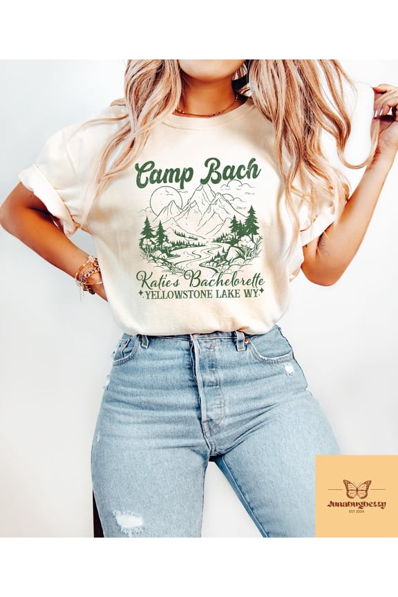 Retro Comfort Camp Bachelorette Shirt, Camping Bachelorette T-shirt, Outdoor Mountain Bride Gift, Lake Bridal Party Tee, Hiking Bach Shirt, Unisex T-Shirt