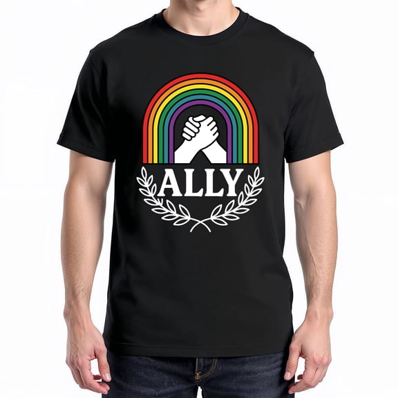 Retro Comfort LGBTQ Ally Shirt – Vintage LGBTQ Pride – Everyday Wear