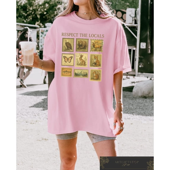 Retro Comfort Nature Shirt, Respect The Local Wildlife T-Shirt, For Nature Lover, Animal Lover Shirt, Protect National Parks Shirt, F3953 All Size S-5Xl