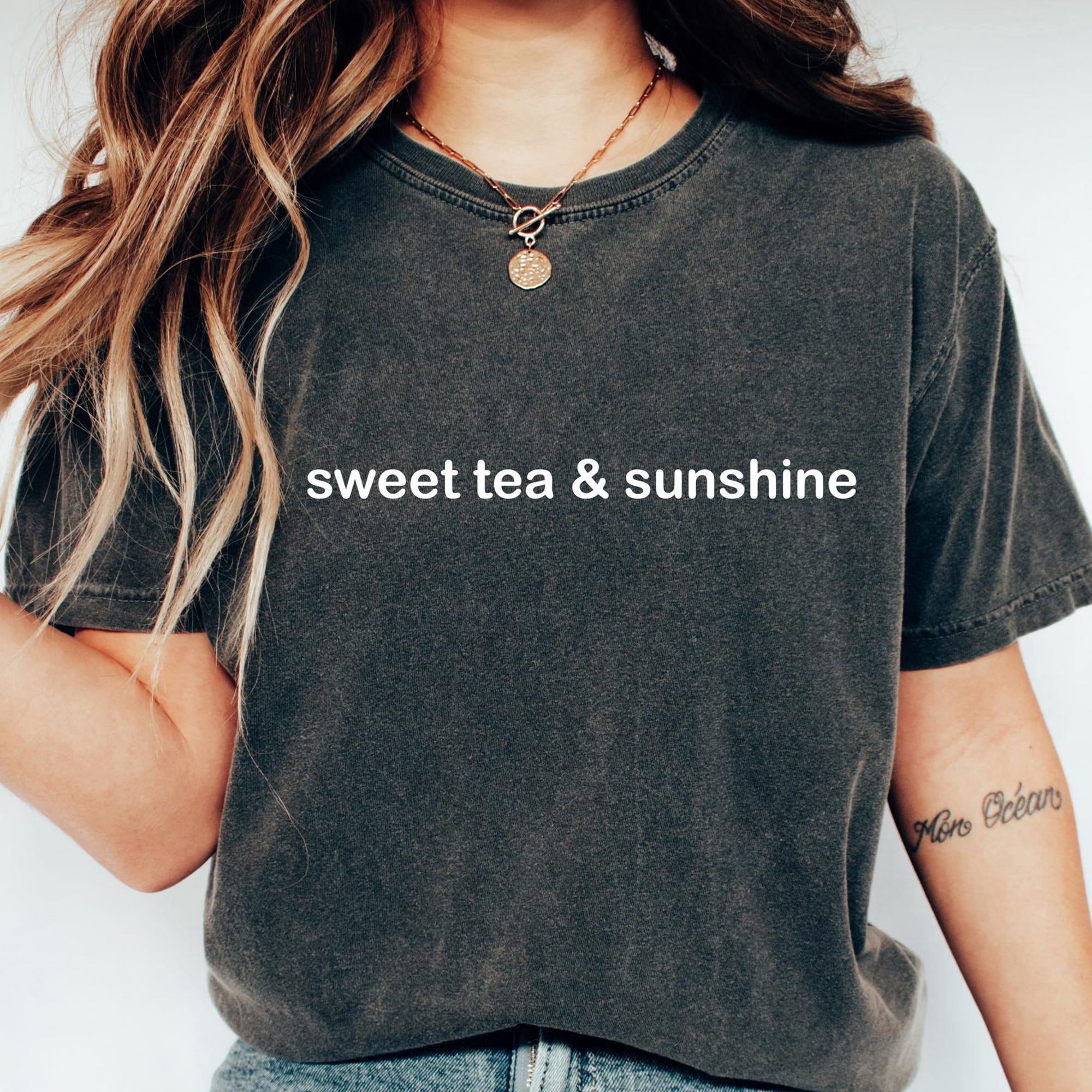 Retro Comfort Sweet Tea And Sunshine TShirt Southern Summer Graphic ...