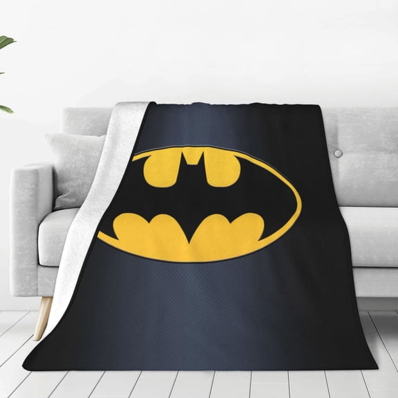 Retro Comic Hero Logo All-Over Print Soft Fleece Blanket, Warm Lightweight Throw Blanket for Sofa/Bed