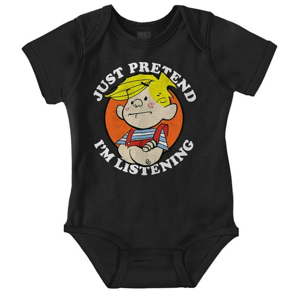 Retro Comic Pretend Im Listening Bodysuit Jumper Boys Infant Baby Brisco Brands 18M