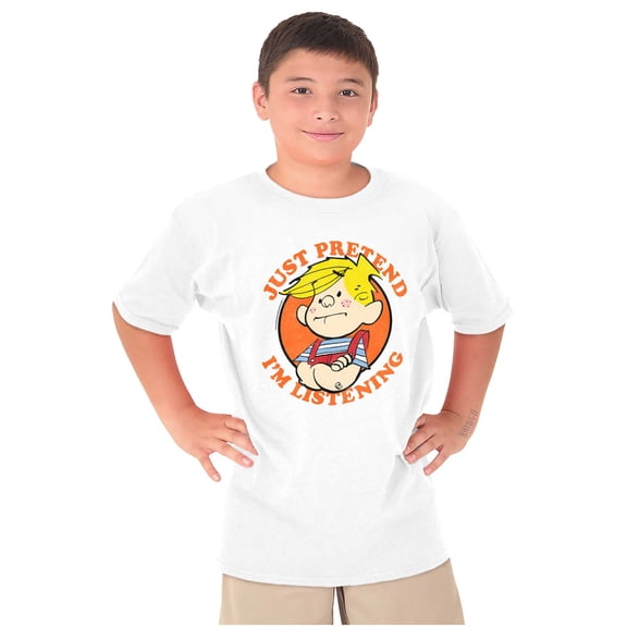 Retro Comic Pretend Im Listening Boys Kids T Shirt Tees Tops Teen Brisco Brands S