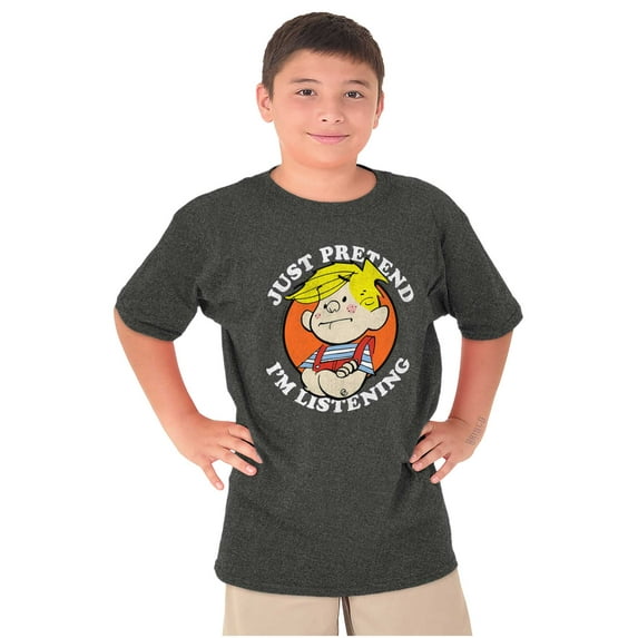 Retro Comic Pretend Im Listening Boys Kids T Shirt Tees Tops Teen Brisco Brands X