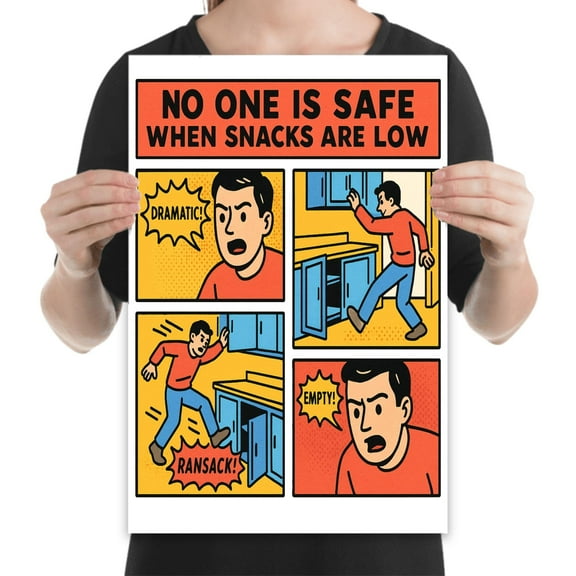 Retro Comic Snack Art - Kitchen and Dorm Room Decor - 13x19 Poster Print