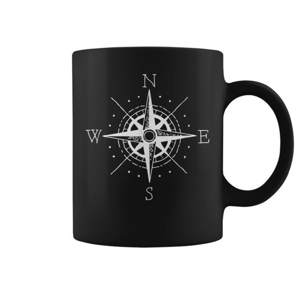 Retro Compass North South East West Sailing T Coffee Mugs
