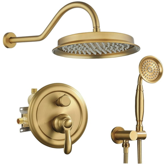 Retro Complete Shower System With Rough-In Valve With 9 Inches Rain Shower Head