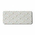 thumbnail image 1 of Retro Computer Mouse Pad, Cartoon Village of Domestic Animals Goat Goose Sheep Funny Patterns Kids Nursery, Rectangle Non-Slip Rubber Mousepad X-Large, 35" x 15", Yellow Beige, by Ambesonne, 1 of 2