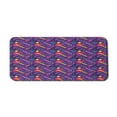 thumbnail image 1 of Retro Computer Mouse Pad, Memphis Art Design Group Vintage Geometric Pop 80's Zigzags Forms Print, Rectangle Non-Slip Rubber Mousepad X-Large, 35" x 15", Purple and Multicolor, by Ambesonne, 1 of 2