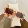 thumbnail image 1 of Retro Concave Sunglasses for Women and Men, UV Protection, Sporty Small Box Leopard Print Design, Resin Lenses, 1 of 2