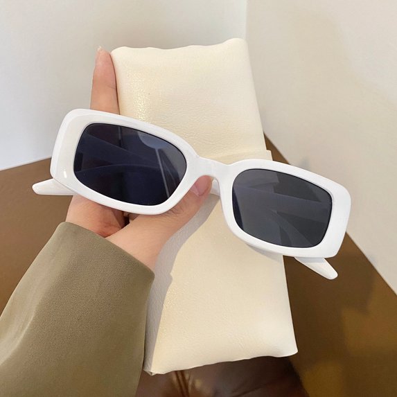Retro Concave Sunglasses for Women and Men, UV Protection, Sporty Small Box Leopard Print Design, Resin Lenses
